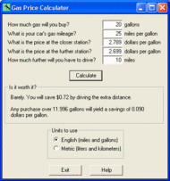 Gas Price Calculator screenshot